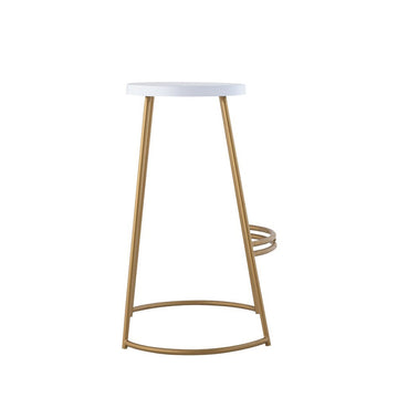 Hula 28.75" Modern Designer Iron Curved Backless Bar Stool - JONATHAN Y